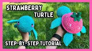 Crochet Strawberry Turtle Tutorial ✨ FREE Amigurumi Pattern Step by Step, Advanced Beginners