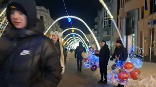 Ivano-Frankivsk, Ukraine 🇺🇦 | Christmas 2022 ivano,Ukraine walking Tour in {4k}