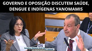 Ministra da Saúde no Senado: Damares faz críticas ao governo, Omar Aziz rebate e Ministra responde