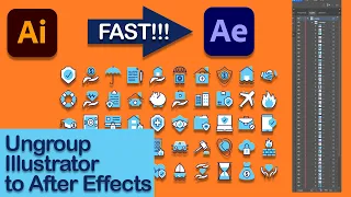 Fast Way to Ungroup Vector Illustrator File for After Effects