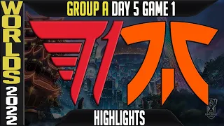 T1 vs FNC Highlights | Worlds 2022 Day 5 Group A Game 2 | T1 vs Fnatic