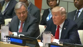 President Trump, Ambassador Haley and Secretary-General Guterres speak at UN reform meeting