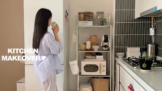 (sub) assembling the IKEA HYLLIS shelving unit✨ KITCHEN MAKEOVER