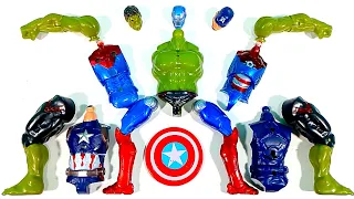 Assemble Captain America VS Hulk Smash VS Ironman Avengers Superhero Toys