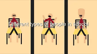 Different types of people in school sticknodes animation