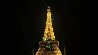 Eiffel tower at Night 4K | A Walk In Paris