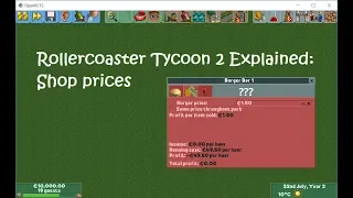 Rollercoaster Tycoon 2 Explained: Shop Prices