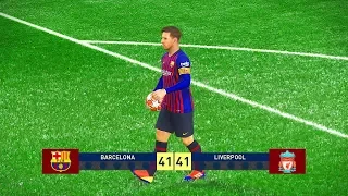 PES 2019 | Liverpool vs Barcelona Penalty Shootout Semi Final | Gameplay