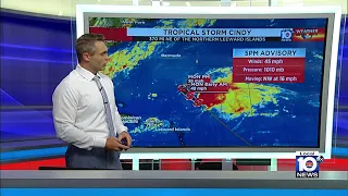 Tropical Storm Cindy weakens, not a threat to Florida