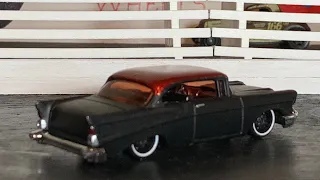 Custom Hot Wheels 57 Chevy “old school bomb”