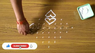 Easy 9-1 dots rangoli || Kolam || Muggulu #shorts