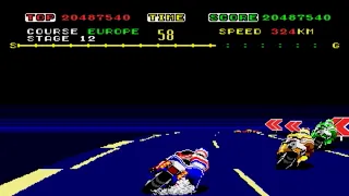 Sega Top 10 - Super Hang-On - Mega Drive/Genesis - Arcade Mode - Expert Europe Course - Full Race