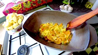 КАК ПРИГОТОВИТЬ САМУЮ ВКУСНУЮ ТУШЕНУЮ КАРТОШКУ! БЕЗ МЯСА! По ДЕРЕВЕНСКИ !Рецепт#