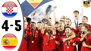 Croatia vs Spain 4-5 Highlights & All Goals | UEFA Nations League Final 2023