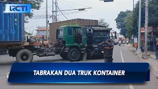 Rem Blong, Truk Kontainer Muatan Gulungan Kabel Tabrak Truk Lainnya di Jakarta Utara - SIP 25/04