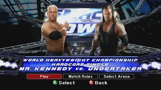 WWE Smackdown Vs Raw 2008 XBOX 360 - The Undertaker Vs Mr Kennedy - Hardcore Match