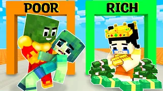 Monster School : Baby Zombie x Squid Game Doll Rich & Poor Run Challenge -  Minecraft Animation