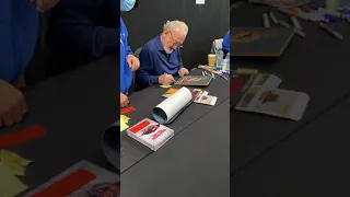 Horror legendary actor Robert Englund aka Freddy Krueger is signing autographs for fans