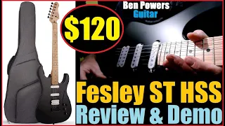 $120 Fesley ST Electric Guitar From Amazon - Unboxing, Review & Demo