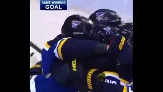 David backes overtime goal (St.Louis Blues vs Chicago Blackhawks game 1)