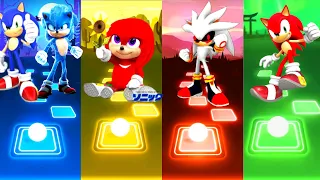 Sonic Sonic The Hedgehog 🆚 Baby Knuckles 🆚 Silver Sonic Exe 🆚 Red Sonic. 🎶 Tiles Hop EDM Rush