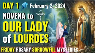 Novena to Our Lady of Lourdes Day 1 Friday Rosary ᐧ Sorrowful Mysteries Rosary 💚 February 2, 2024