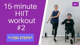 15 minute HIIT Workout #2 | Seniors, beginners