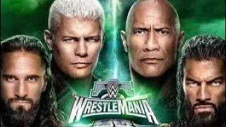 WWE 2K24 WrestleMania 40 The Rock Roman Reigns vs Seth Cody Rhodes Tag Team Match Simulation