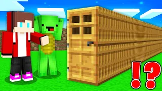 What JJ and Mikey Find inside THE LONGEST DOOR in Minecraft Maizen?