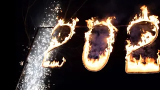 Огненные надписи на Новый год в Ростове | GOF show