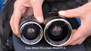 Zeiss 35mm f/1.4 Distagon for Canon or Nikon vs Canon 35/1.4L, Zeiss 35/2