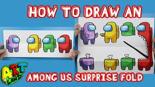 How to Draw an AMONG US CREW SURPRISE FOLD