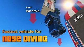 GTA V Fastest vehicle for free fall | Nose Dive Test