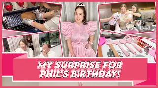 BAKING A CAKE WITH ATON FROM SCRATCH FOR PHILIP'S BIRTHDAY! | Small Laude