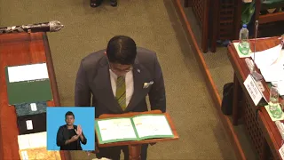 Fijian Attorney-General takes his Oath of Affirmation in Parliament