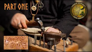 Cold Forging Viking Jewelry  in the Forest   Part 1