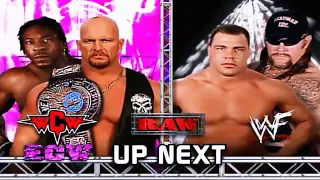 Stone Cold & Booker T Vs  The Undertaker & Kurt Angle Part 1