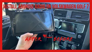 How to install Volkswagen Golf 7 android car radio headunit with Apps YouTube, Waze, google maps