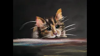 Рисуем котенка/сухая пастель/рисование для души