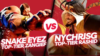 SF6 ▰ Snake Eyez (Zangief) vs Nychrisg (Rashid) ▰ Street Fighter 6 Top Tier Gameplay