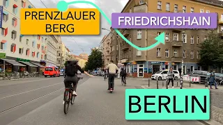 Prenzlauer Berg to Friedrichshain Berlin by bike 4K