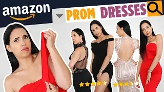 TRYING ON CHEAP PROM DRESSES FROM AMAZON 👗 | Mar