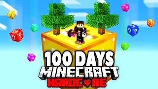 I Survived 100 days on ONE LUCKY BLOCK in  Minecraft Hardcore