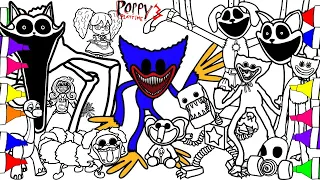 Poppy Playtime 3 Coloring Pages! How to Color All Monsters and Bosses! (NCS MUSIC)