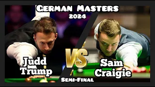 Judd Trump vs Sam Craigie - German Masters Snooker 2024 - Semi-Final Live (Full Match)