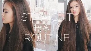 Straight Hair Routine + Volume Hair Tips | viviannnv