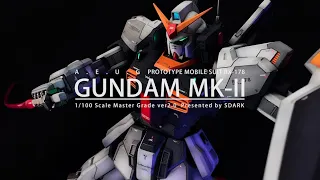 【SDARK】 MG 1/100 GUNDAM MK-2 機動戰士高達z RX-178【MK2高達 噴塗+刻線+改造+加燈 制作實錄】