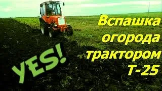 ВСПАШКА ОГОРОДА ТРАКТОРОМ Т 25,СЕЗОН 2020/POWING THE GARDEN WITH TRACTOR T 25, SEASON 2020