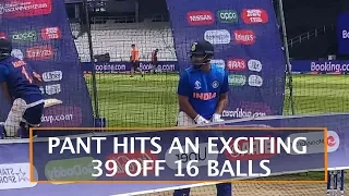 PANT HITS AN EXCITING 39 OFF 16 BALLS