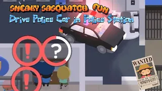 Sneaky Sasquatch Fun - Drive Police Car In Police Station [Dinsun Video]